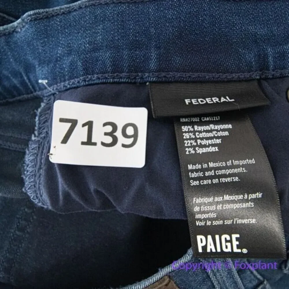 New! Paige men's Federal Slim Straight Fit‎ Jeans, size 29